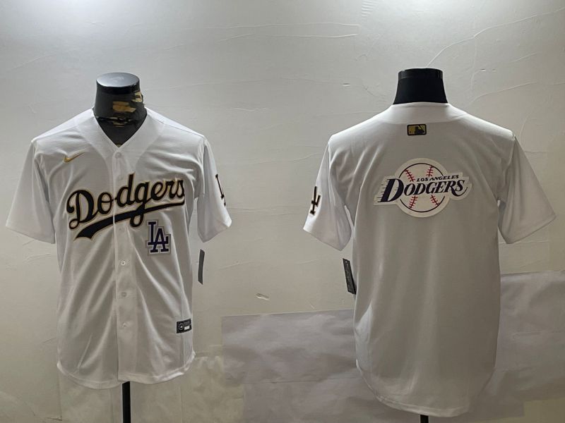 Men Los Angeles Dodgers Blank White Game 2024 Nike MLB Jersey style 12057